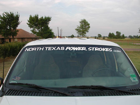 Windshield Banner on Truck